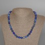 Collar de lapislázuli natural, bolas lisas de 8 mm, longitud 47 cm ±