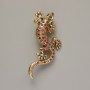 Broche Lagartija con cristales de strass multicolor