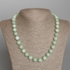 Collar de amazonita, piedra natural, cuentas lisas, diámetro 10,5 mm, longitud 49 cm