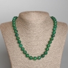 Collar de crisoprasa, piedra natural, bolas facetadas, diámetro 10 mm, longitud 49 cm+-