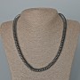 Collar de hematita pulida, rondel de 8×3 mm, longitud 48 cm ±