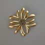 Broche-colgante Flor dorado 49×50 mm