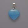 Colgante «Corazón» de ojo de gato azul