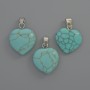 Colgante «Corazón Turquesa», dimensiones 15×15×6 mm±, longitud 23 mm±