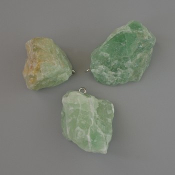 Colgante de fluorita, piedra natural sin tallar, con dimensiones de 24×22 mm a 36×28 mm ±, surtido
