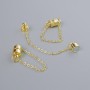 Cierre magnético dorado 13×6 mm con cadena