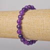 Pulsera de sugilita natural, bolitas facetadas, diámetro 8 mm+, longitud 18 cm+- (elástico)