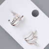 Pendientes «Rayo» Xuping con cristales blancos, diámetro 16×16 mm, sin cierre, baño de rodio