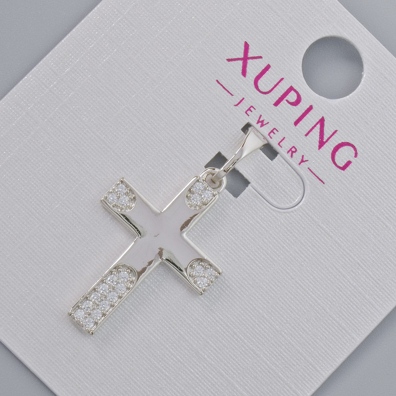Colgante «Cruz» Xuping con cristales blancos
