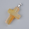 Colgante «Cruz» de cornalina, piedra natural, diámetro 25×18 mm ±, longitud 34 mm ±