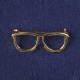 Broche de gafas de metal dorado 16×40 mm+