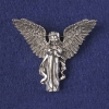 Broche-colgante Ángel metal plateado 43x50 mm+