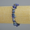 Pulsera de lapislázuli, trozos de piedra natural, medidas 8×3 mm ±, longitud 18 cm ± (elástico)