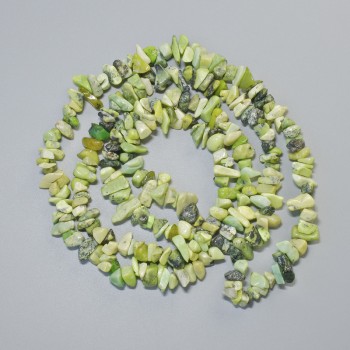 Cuentas de serpentina natural, diámetro 8×4 mm, longitud 80 cm ± en hilo