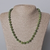 Collar de jadeíta, piedra natural, bolas facetadas de 8 mm, longitud 45-49 cm ±
