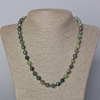Collar de zoisita, piedra natural, cuentas facetadas de 8 mm, longitud 45-50 cm