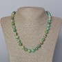Collar de crisocola con cuentas lisas, piedra natural, diámetro 10 mm, longitud 45–49 cm