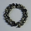 Cuentas facetadas de obsidiana solar, piedra natural, diámetro 8,5×10 mm, longitud 38 cm, en hilo