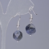 Pendientes de sodalita natural facetada, diámetro 10,5×12 mm, longitud 32 mm ±