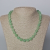 Collar de nefrita, piedra natural, cuentas lisas de 10 mm de diámetro, longitud 45–47 cm