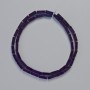 Cuentas de hematita rectangulares 9×3 mm, color violeta, hebra