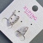 Pendientes Xuping 16x8 mm rodio