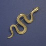 Broche de serpiente de metal dorado 70×30 mm
