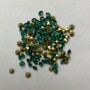 Piedras Strass verdes, diámetro 2 mm (±), empaque de 3 g (±)