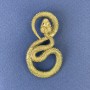 Broche «Serpiente» de metal dorado 52×29 mm+