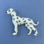 Broche 'Perro' en color blanco con manchas 42x60 mm+