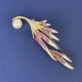 Broche en rama con perla y strass blancos 74x24 mm+
