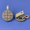 Broche-clip para cárdigan, color bronce, diámetro 20 mm ±, longitud 52 mm ±