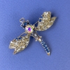Broche «Mariposa» con strass, color bronce dorado, metal, diámetro 57×47 mm +