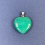 Colgante Corazón de Crisoprasa (piedra teñida) 20×20×6×30 mm+