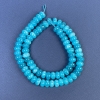 Cuentas rondel de aguamarina 8×5 mm, en hilo, longitud 38 cm+
