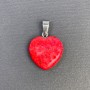 Colgante Corazón de Coral artificial 20x20 mm+