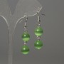 Pendientes de ojo de gato verde, bolas de 10 mm