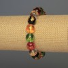 Pulsera de vidrio con cuentas lisas, diámetro 12 mm ±, 18 cm ±, elástica