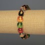 Pulsera de vidrio con cuentas lisas, diámetro 12 mm ±, 18 cm ±, elástica