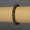 Pulsera de bronzita con cuentas lisas, diámetro 8 mm, 18 cm, elástica