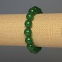 Pulsera de crisoprasa con bolas lisas, diámetro 12 mm, longitud 18 cm ±, elástica