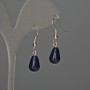 Pendientes de cuarzo teñido rosa 8x12 mm, longitud 32 mm