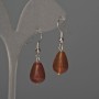 Pendientes de cornalina en forma de gota 10×15 mm +-, longitud 35 mm+-