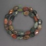 Cuentas facetadas de jaspe multicolor, tamaño 10×14 mm, longitud 41 cm ±