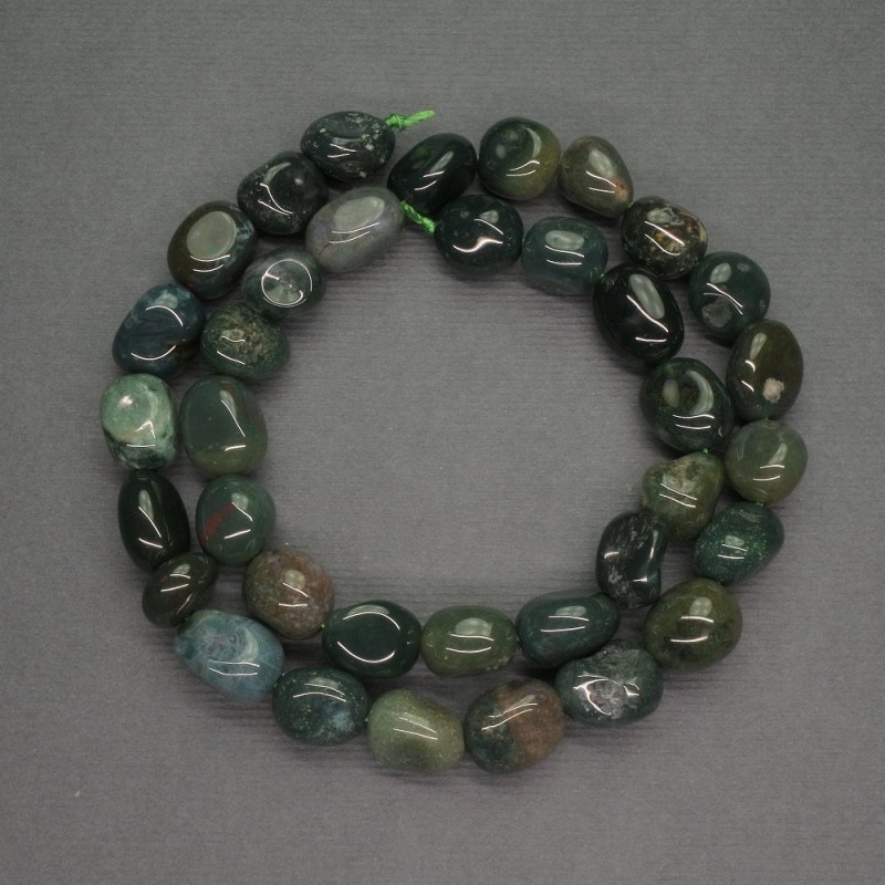 Cuentas facetadas de jaspe verde, 9–10 mm, longitud 38 cm