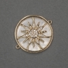 Conector «Sol» con nácar natural y metal dorado 25x30x3 mm ±