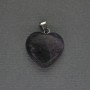 Colgante Corazón de amatista 20×20×25 mm, metal plateado