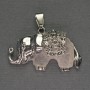 Colgante Elefante de cristal de roca 39×34 mm ± plateado