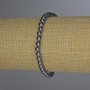 Pulsera de terahercios, cuentas lisas de 5 mm, longitud 18 cm, elástica