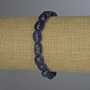Pulsera de lapislázuli pulida, diámetro 10×7 mm +-, longitud 18 cm +- elástica